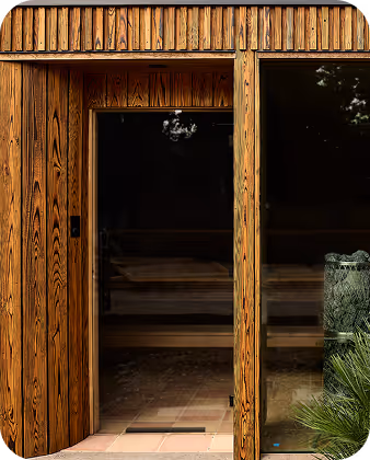 Commercial outdoor modular saunas by ELMNTL