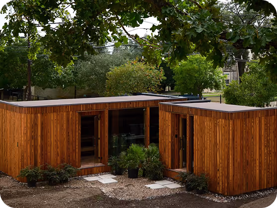 Pre fab modular cabin from ELMNTL