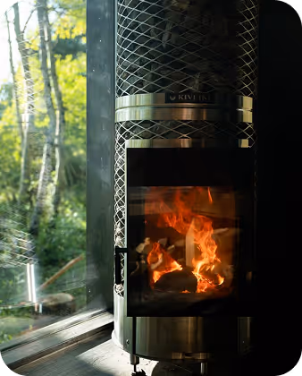 Premium heating elements ELMNTL  outdoor modular saunas made in Colorado