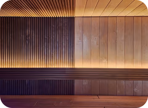 LED lighting in ELMNTL Modular Saunas made in Colorado