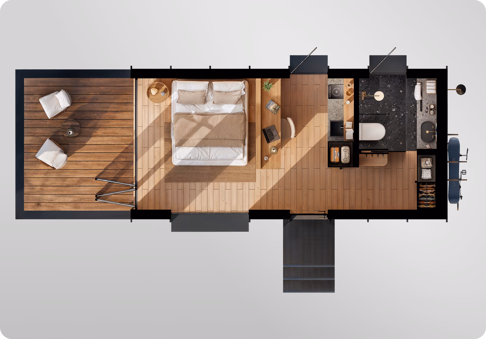 Floor plan of Shelter Origin King