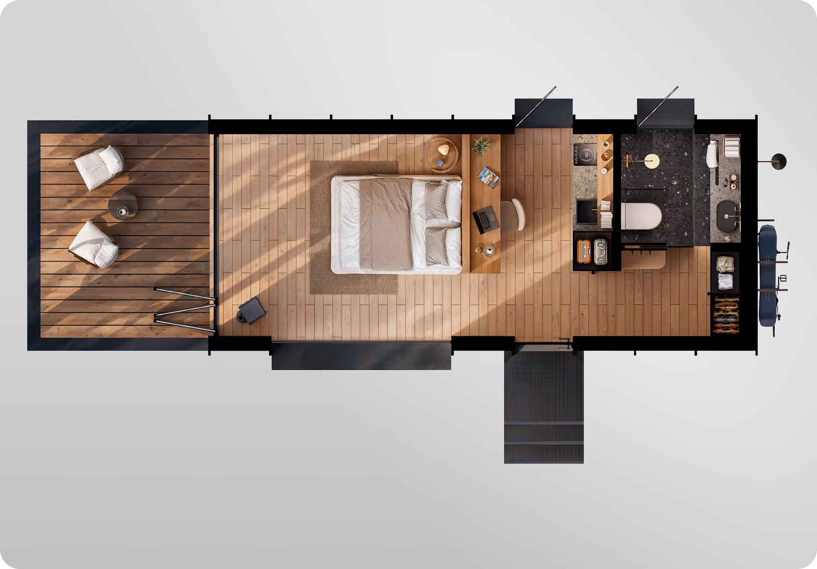 Floor plan of Shelter Origin+ Queen