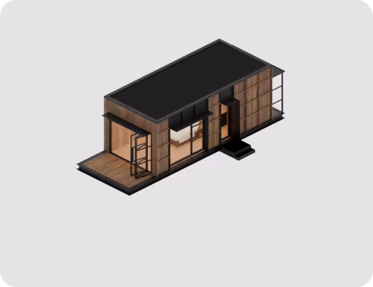 Shelter Origin+ is a modular prefab hospitality cabin that meets IBC requirements