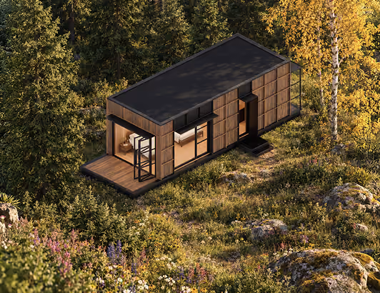 Shelter Together ELMNTL prefab modular hospitality cabins