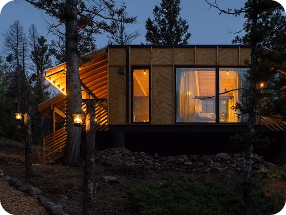 A micro resort with ELMNTL prefab modular hospitality cabins