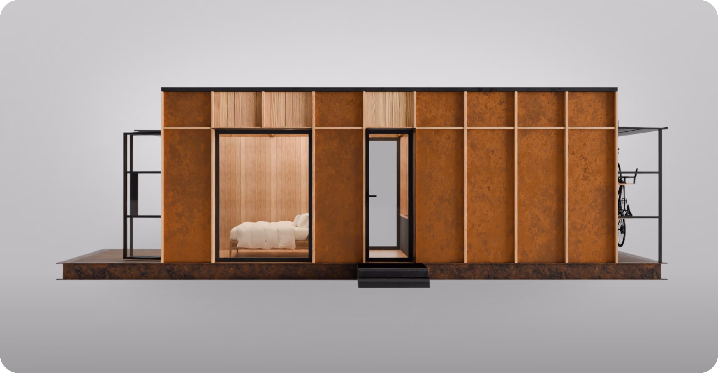 Modular hotel cabin from ELMNTL