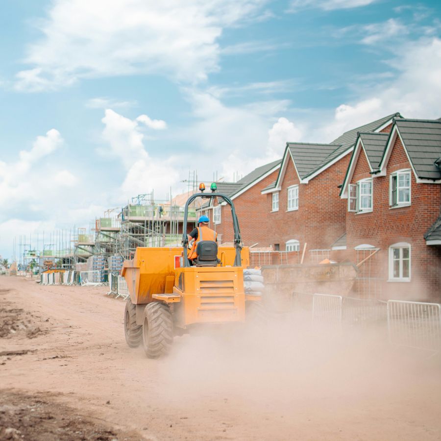 A house construction site