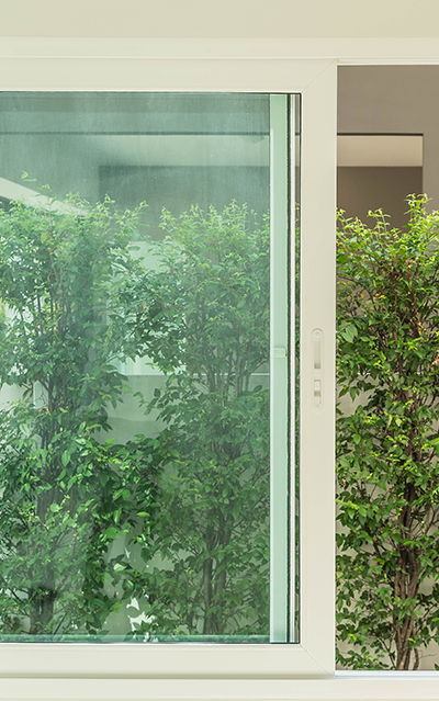 Sliding glass door latch on a Honolulu home