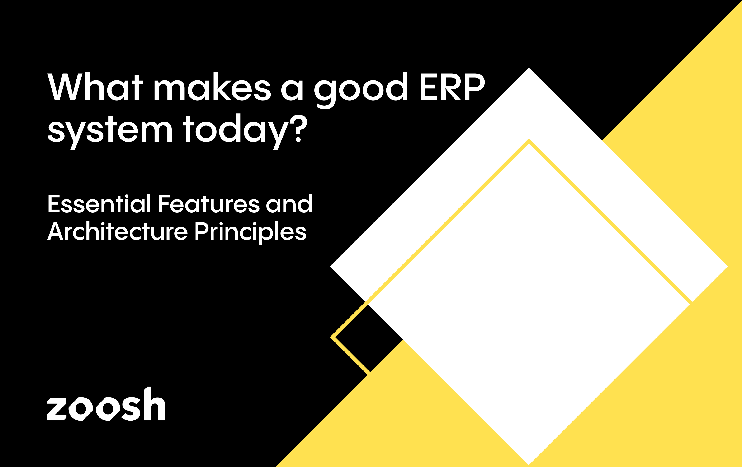 Cover image for an article about what makes a good ERP system, highlighting essential features and modern architecture principles