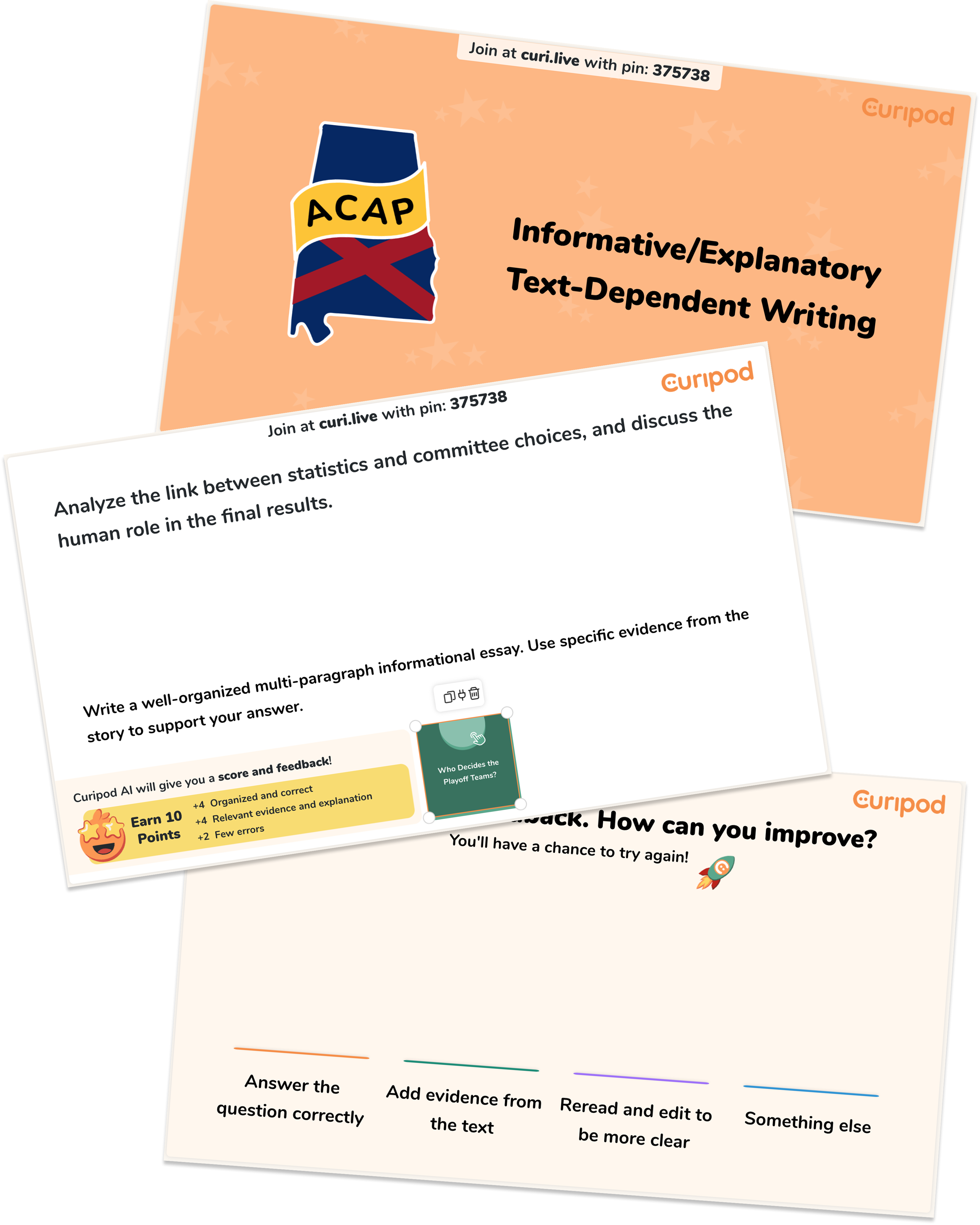 Curipod test prep graphic