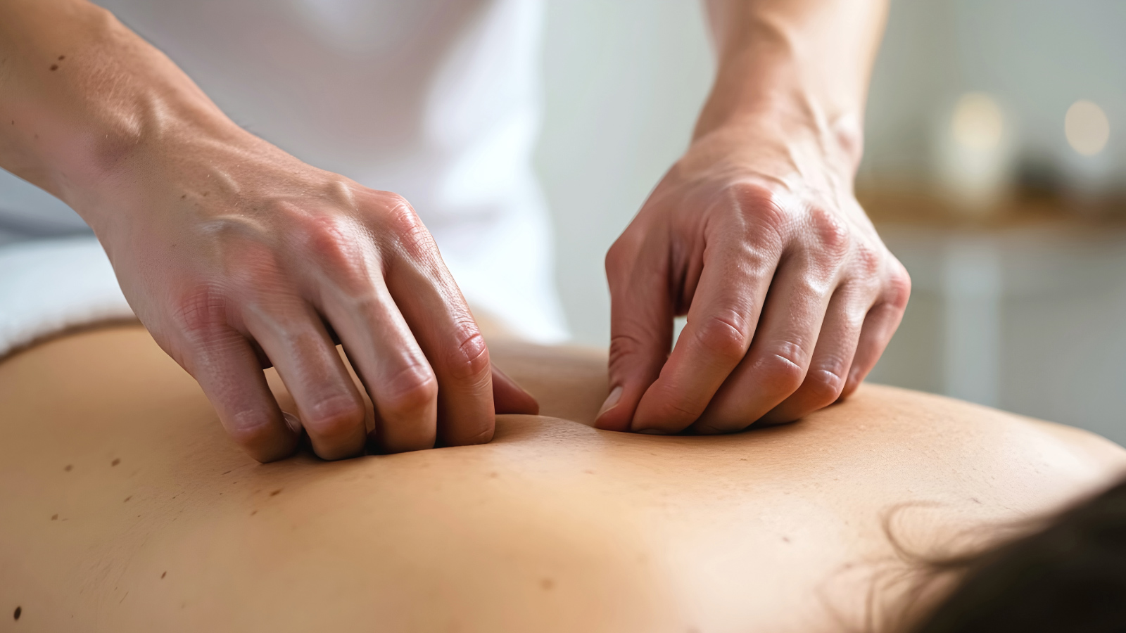 Physiotherapist providing hands-on lower back treatment at Dan Rix Physiotherapy