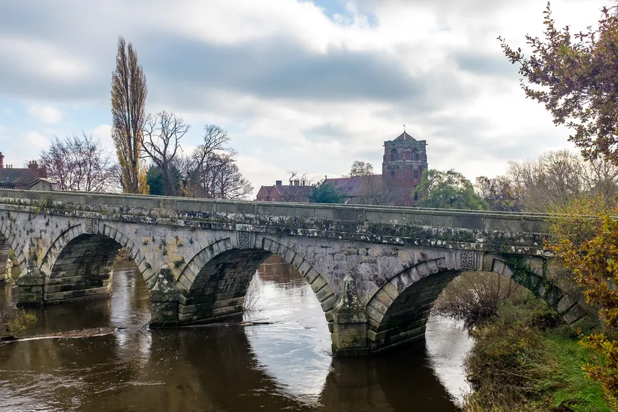 Atcham Bridge and St Eata Church