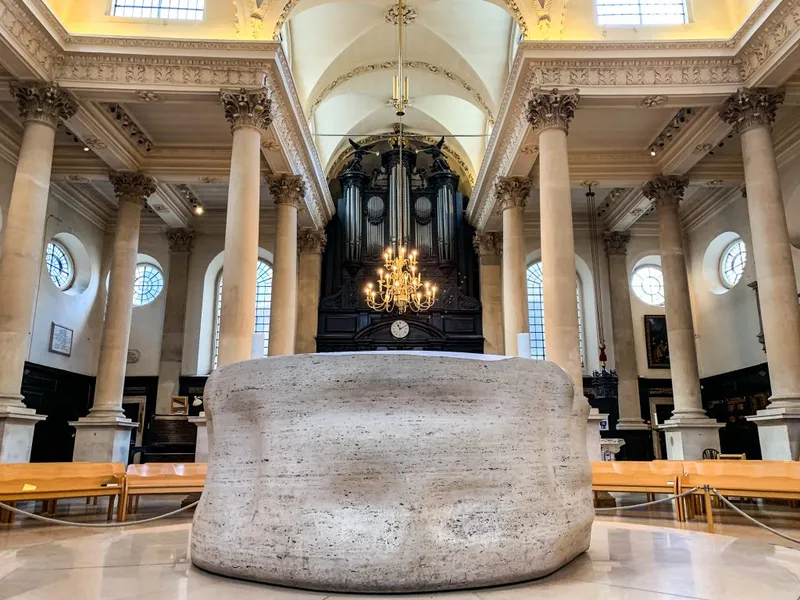 Henry Moore Altar in St Stephen’s, Walbrook