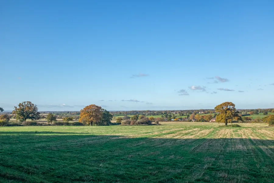 Cheshire Valley from just beyond Beeston Castle