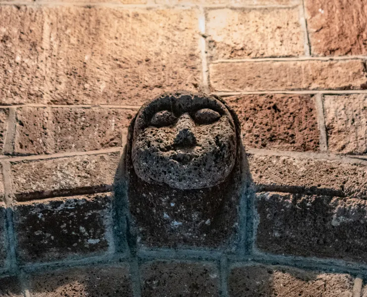 Saxon Face, Shobrooke Church Porch
