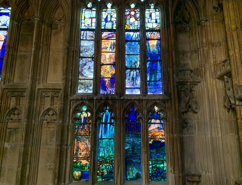      Gerald Finzi (composer) window, Lady Chapel (Tom Denny)