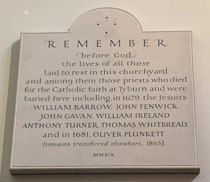 Jesuit Martyr Memorial, St Giles in the Fields, Holborn