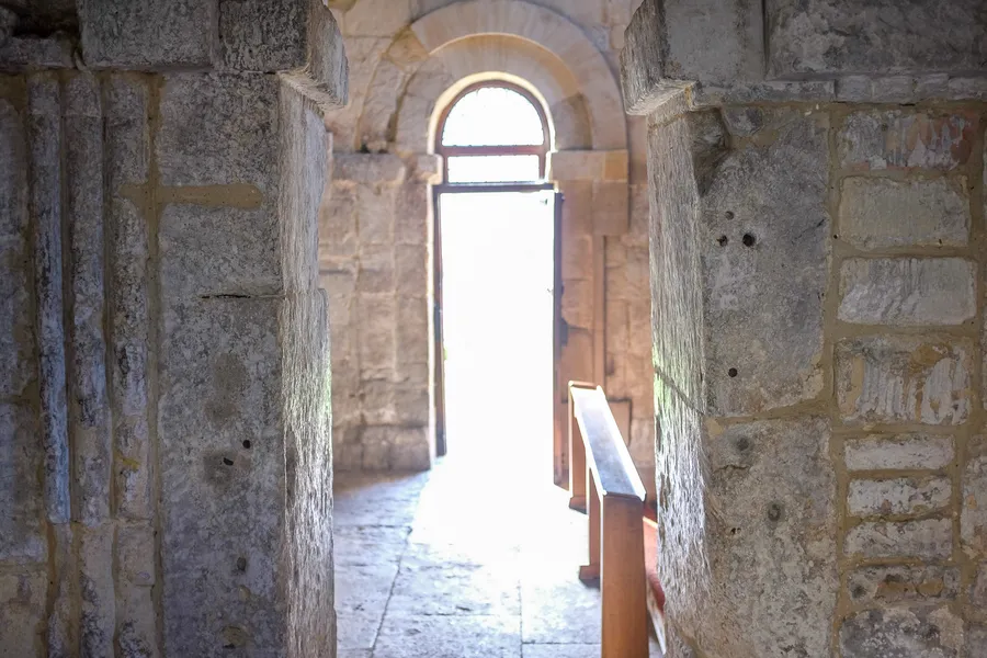 Inside St Laurence’s Saxon Church, Bradford-on-Avon