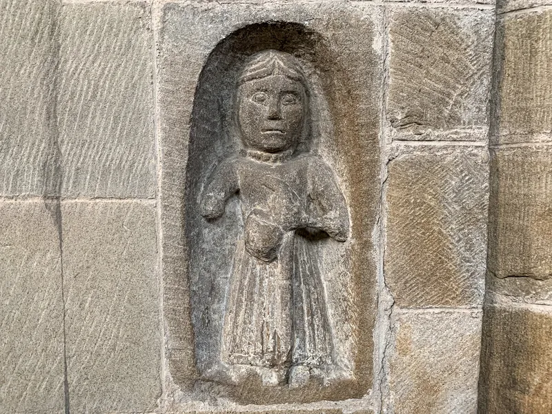 Pilgrim with Staff and Wallet Pouch, Youlgreave Church