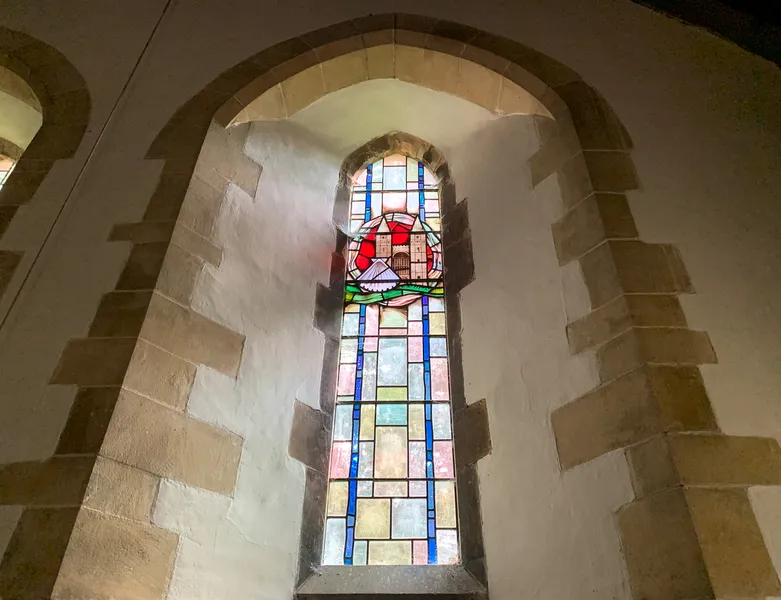 The pilgrim window of Halloughton Church