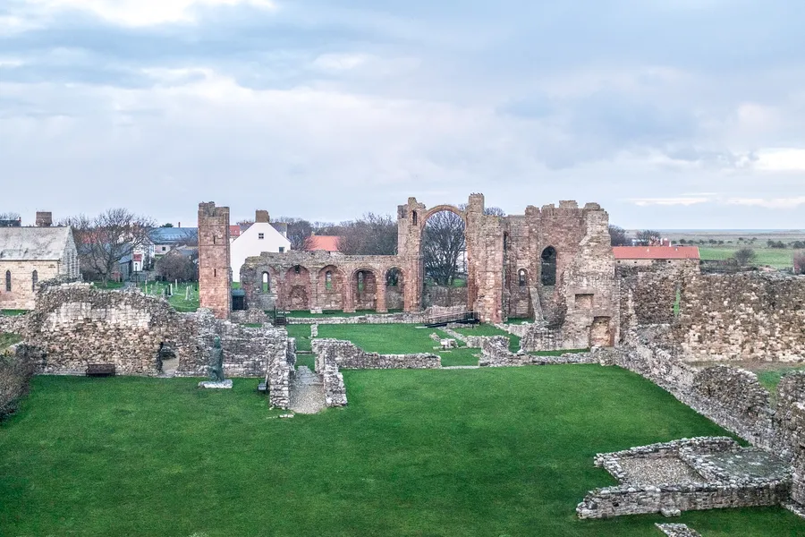 Lindisfarne Priory from the Heugh