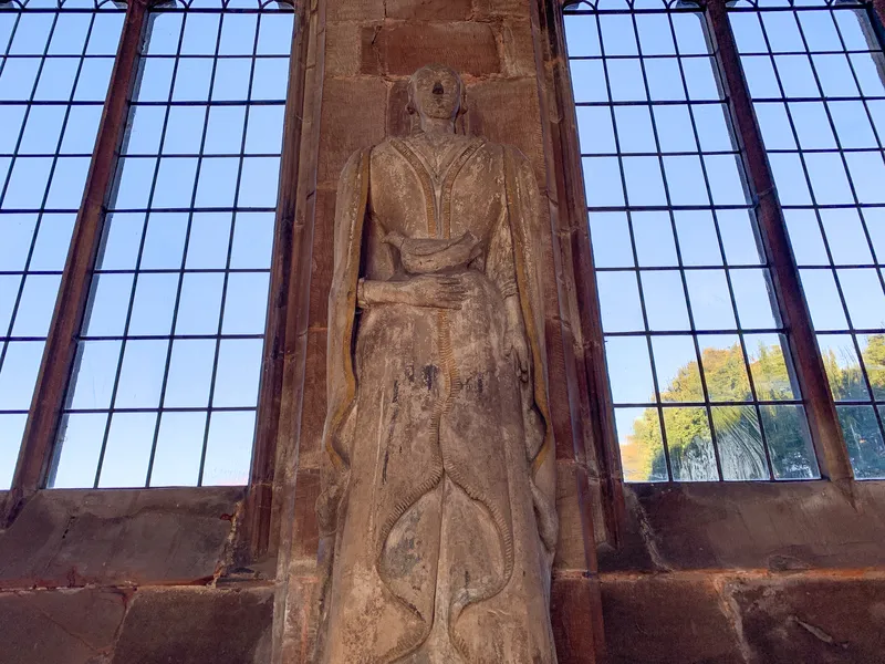 ‘Buried buns’ statue, which was buried by vicar for having offputtingly large breasts until recent discovery