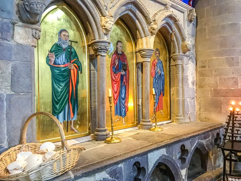 St David’s Shrine with Basket of Scallop Shells