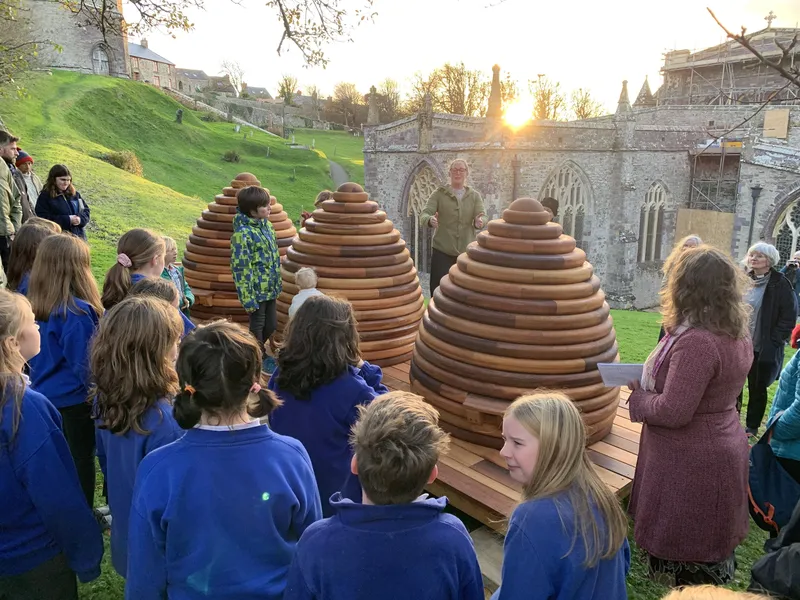 Bee skeps at St Davids Cathedral
