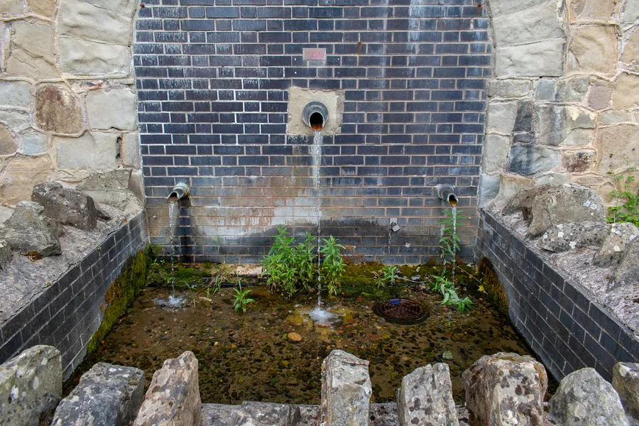 Waitrose Inaugural Spring, built 1996. Spring water is everywhere here.