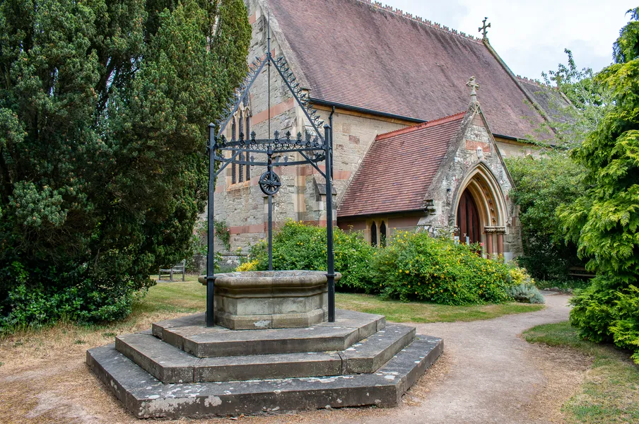 Madresfield Church with Well