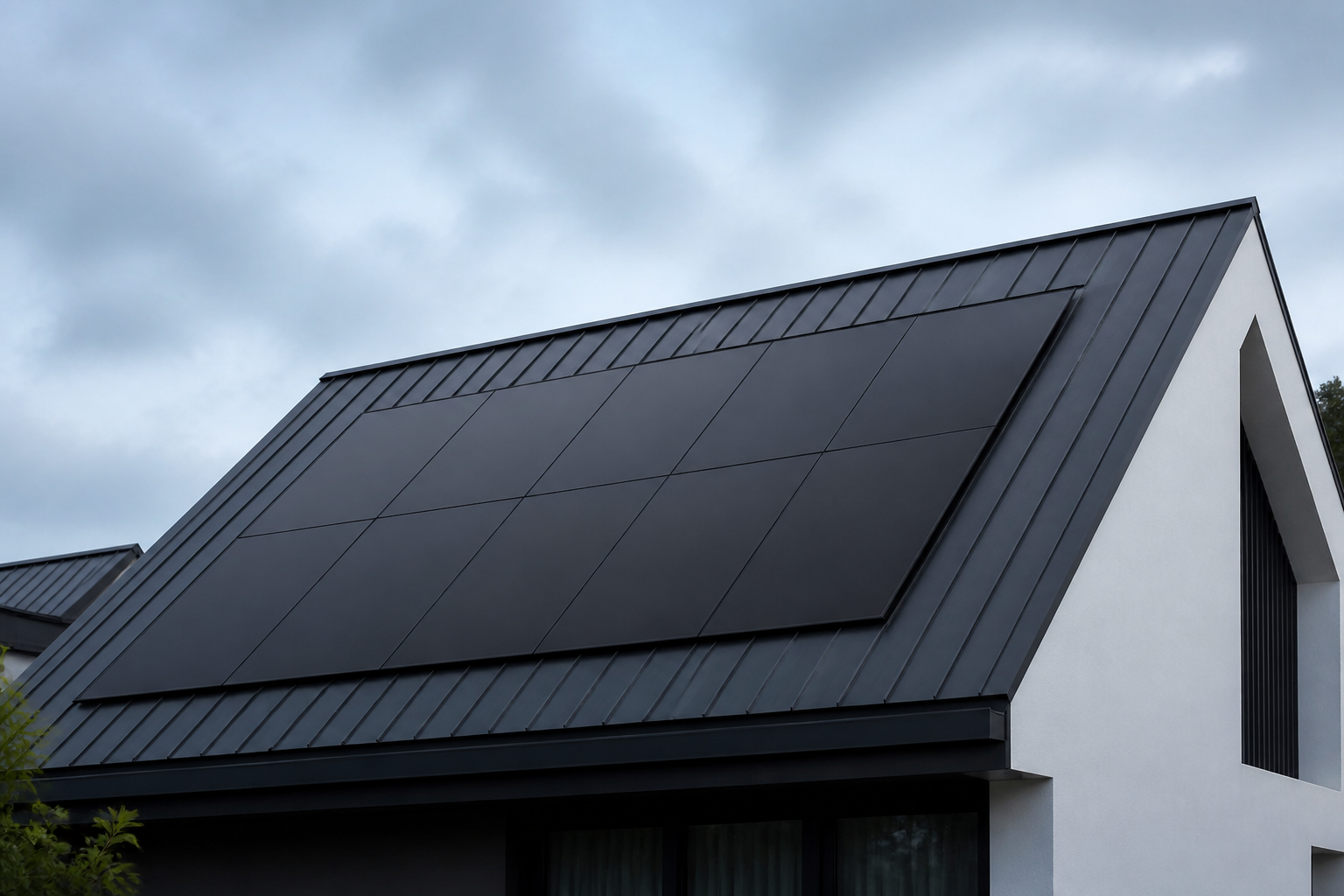 Modern Singapore residence with rooftop solar panels