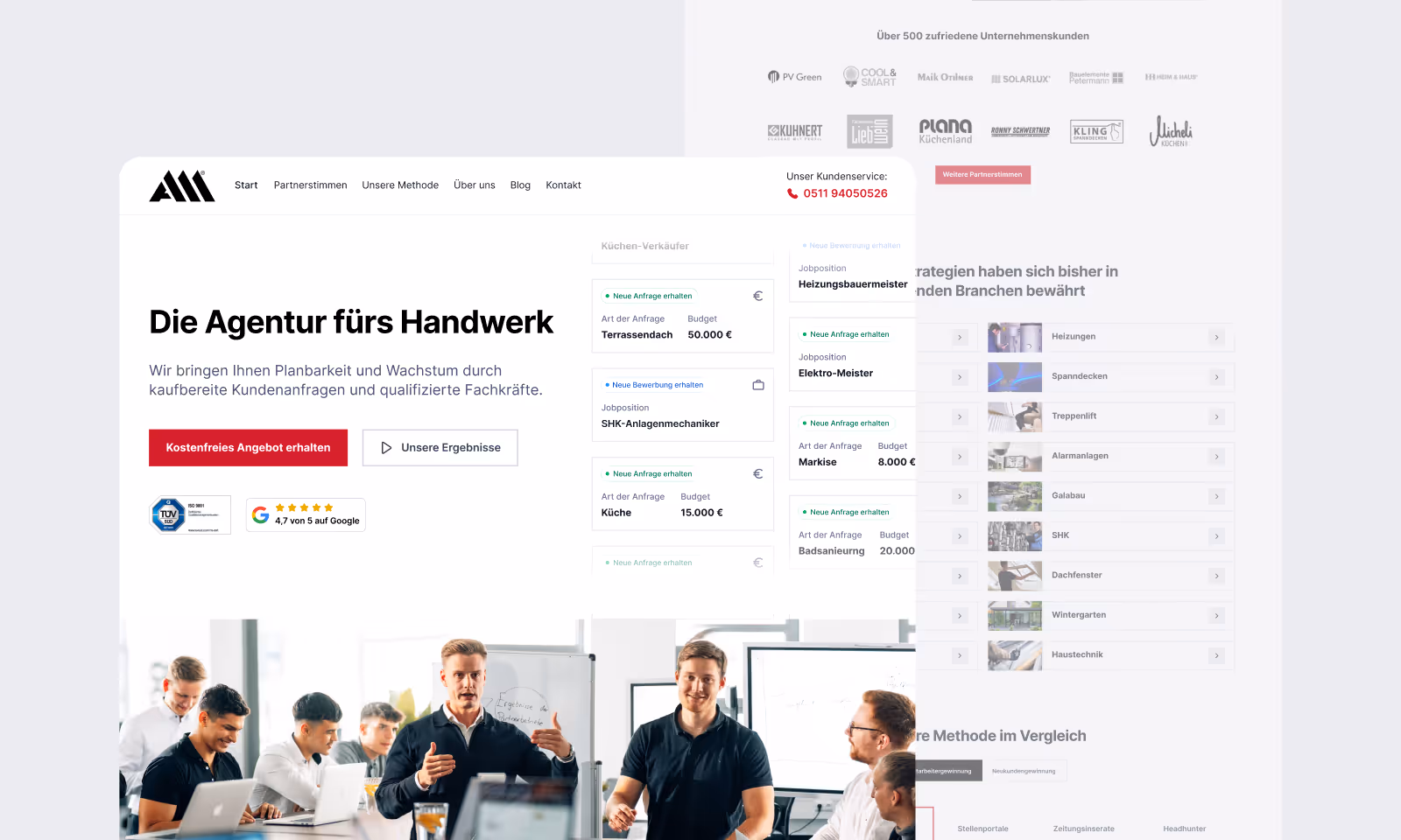Website Relaunch der A&M Unternehmerberatung: Wie ich für eine der führenden Recruiting Agenturen die neue Website erstellt habe