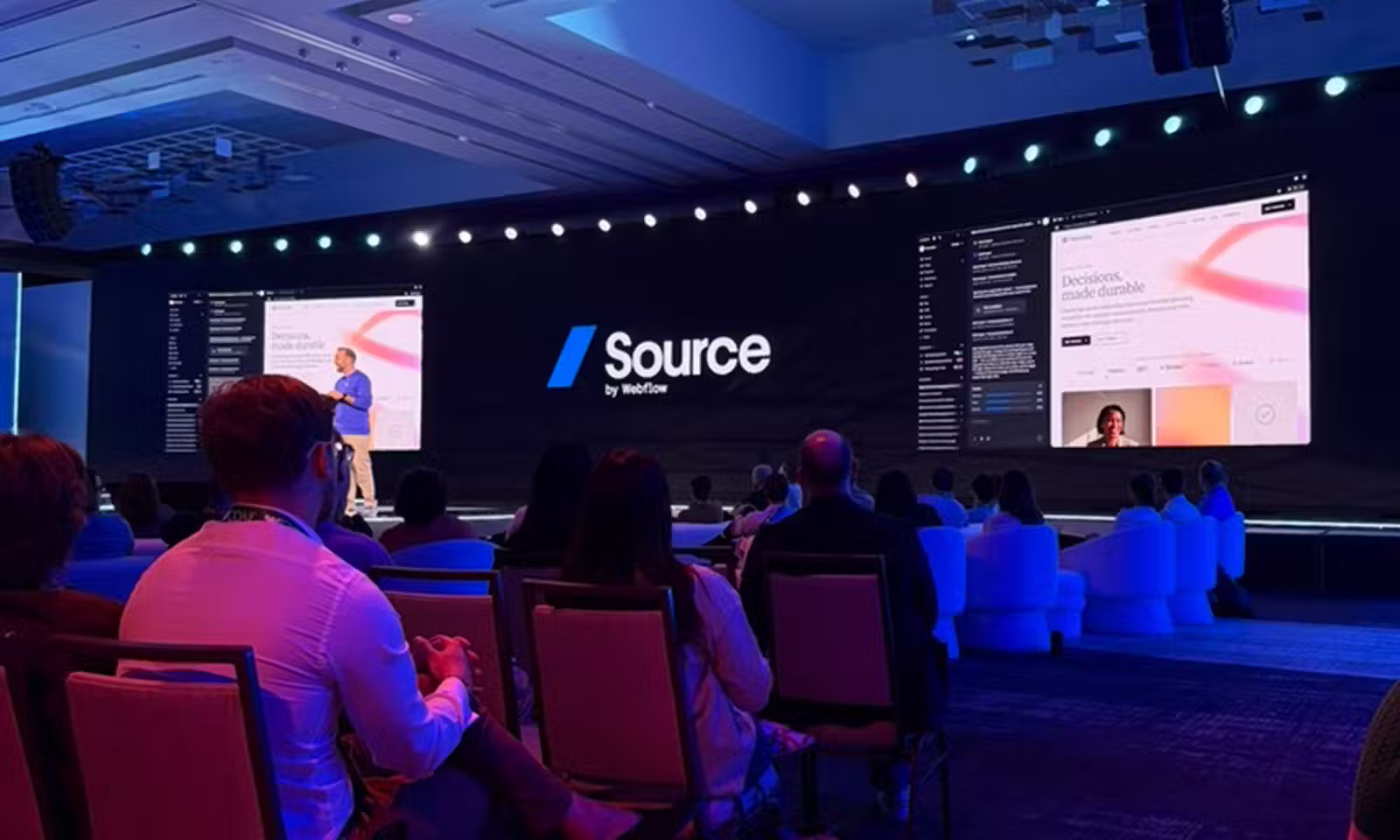 Öffentliche Vorstellung von Source by Webflow auf der Webflow Conf 2026 in Boston