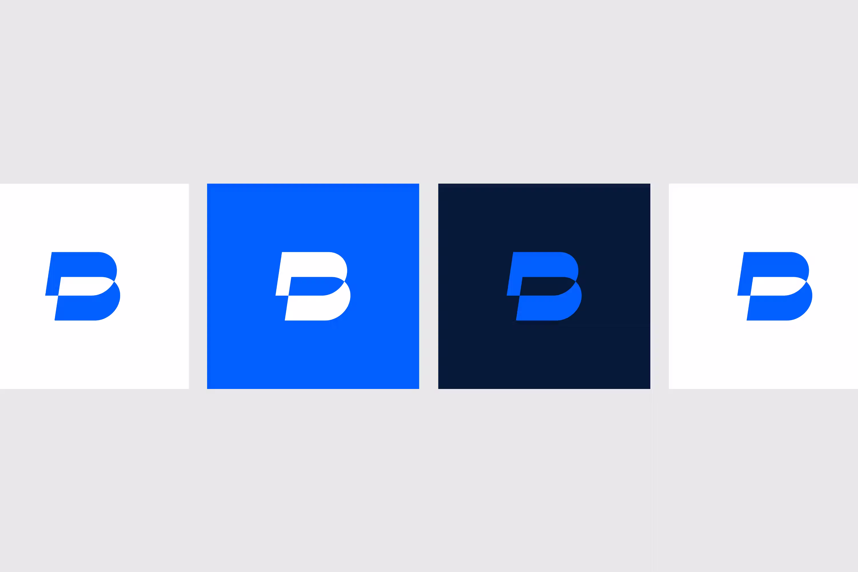 A versatile logo design shown on different backgrounds and colour palettes.