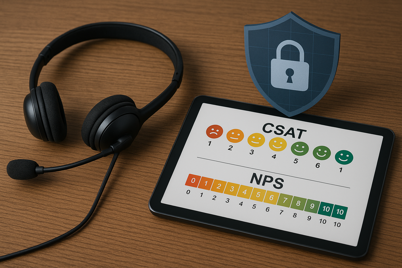 tablette avec le CSAT et le NPS
