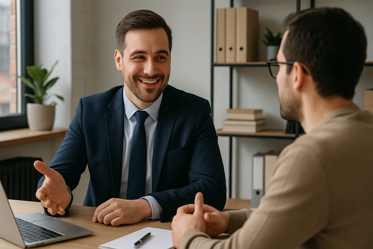 Une discussion de deux employés par rapport au taux de résolution