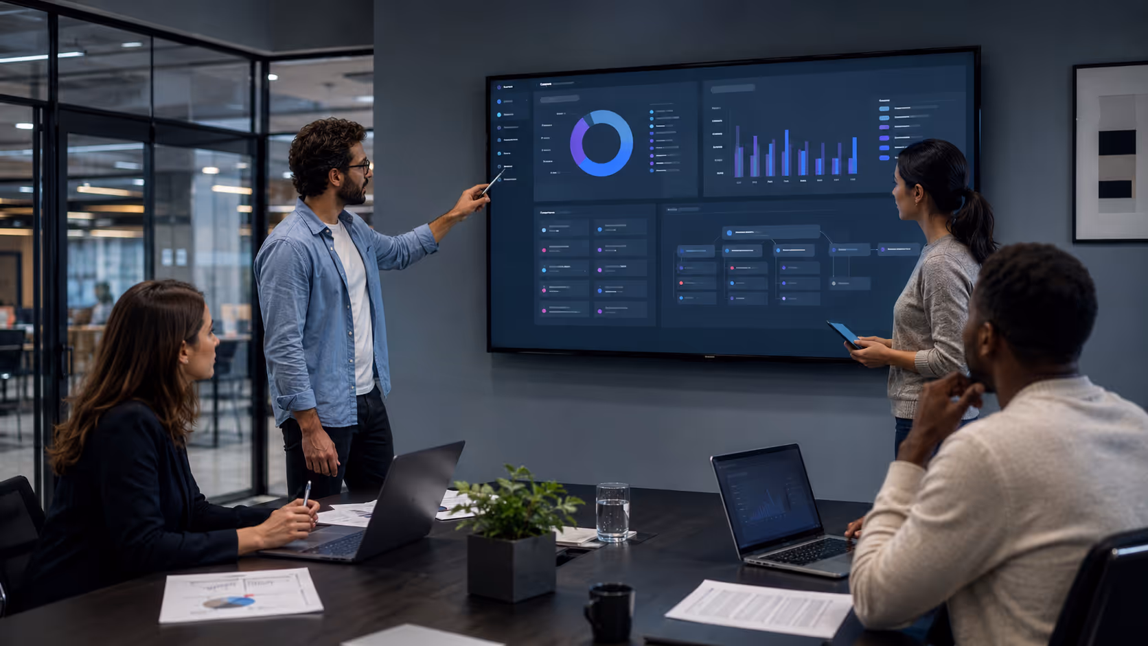 système de ticketing - équipe support analysant un tableau de bord de tickets
