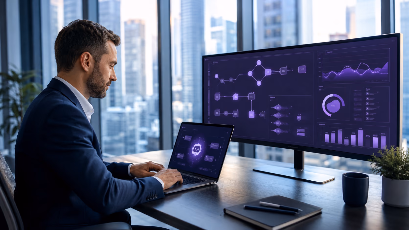 agent ia gemini - professionnel utilisant un assistant IA