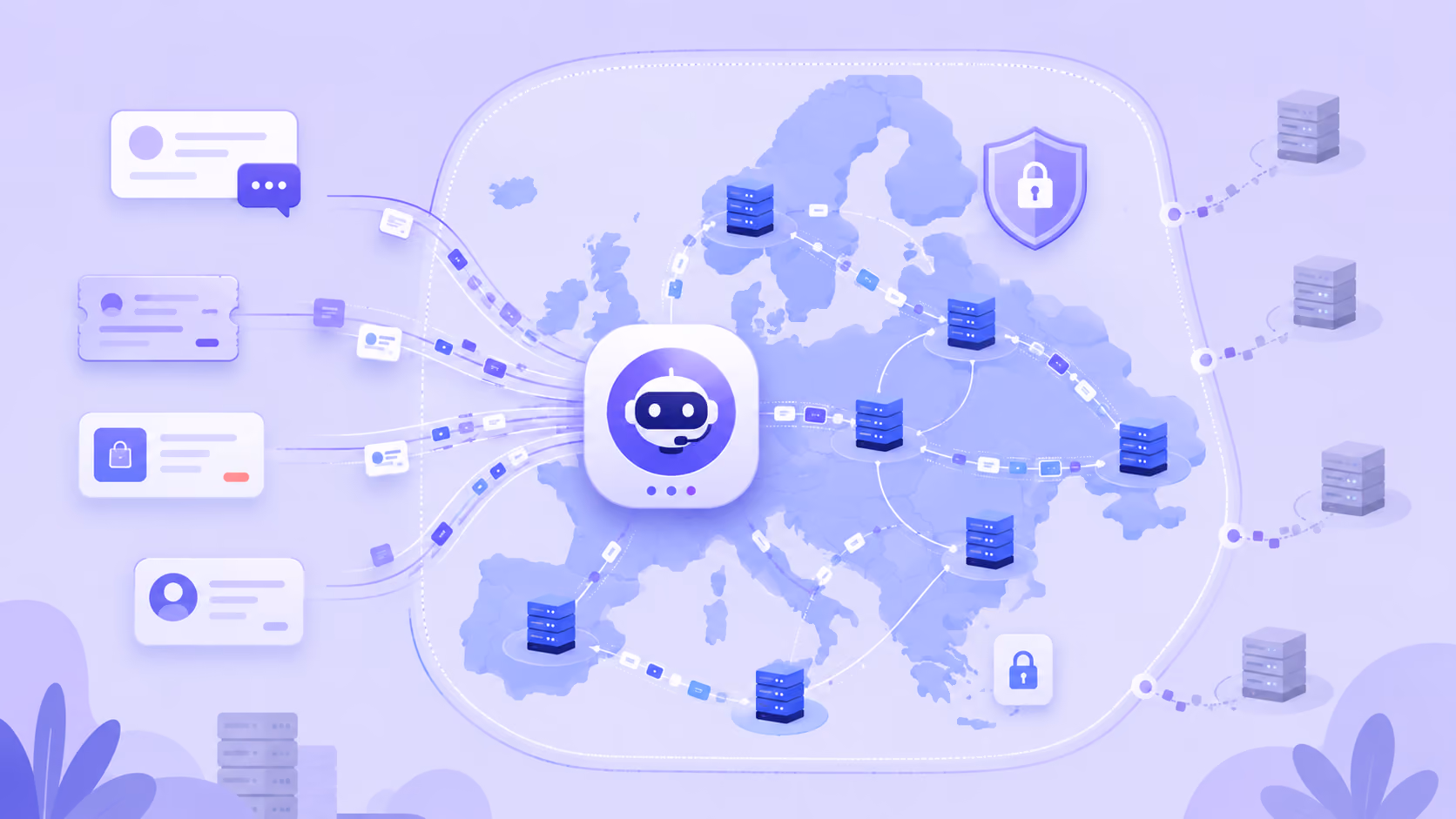 IA de service client avec données hébergées en Europe