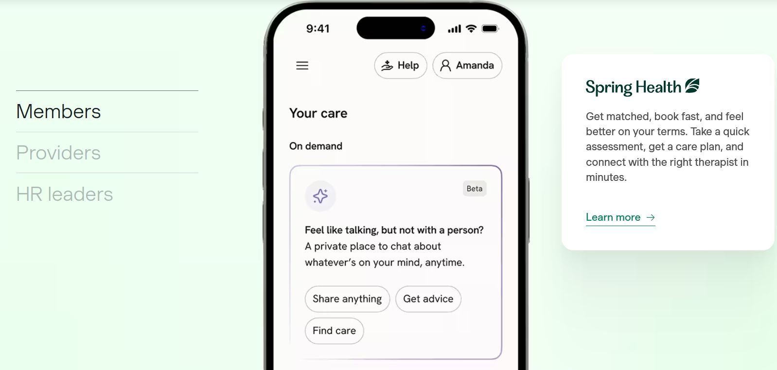 spring health is one of the top digital mental health solutions for employees