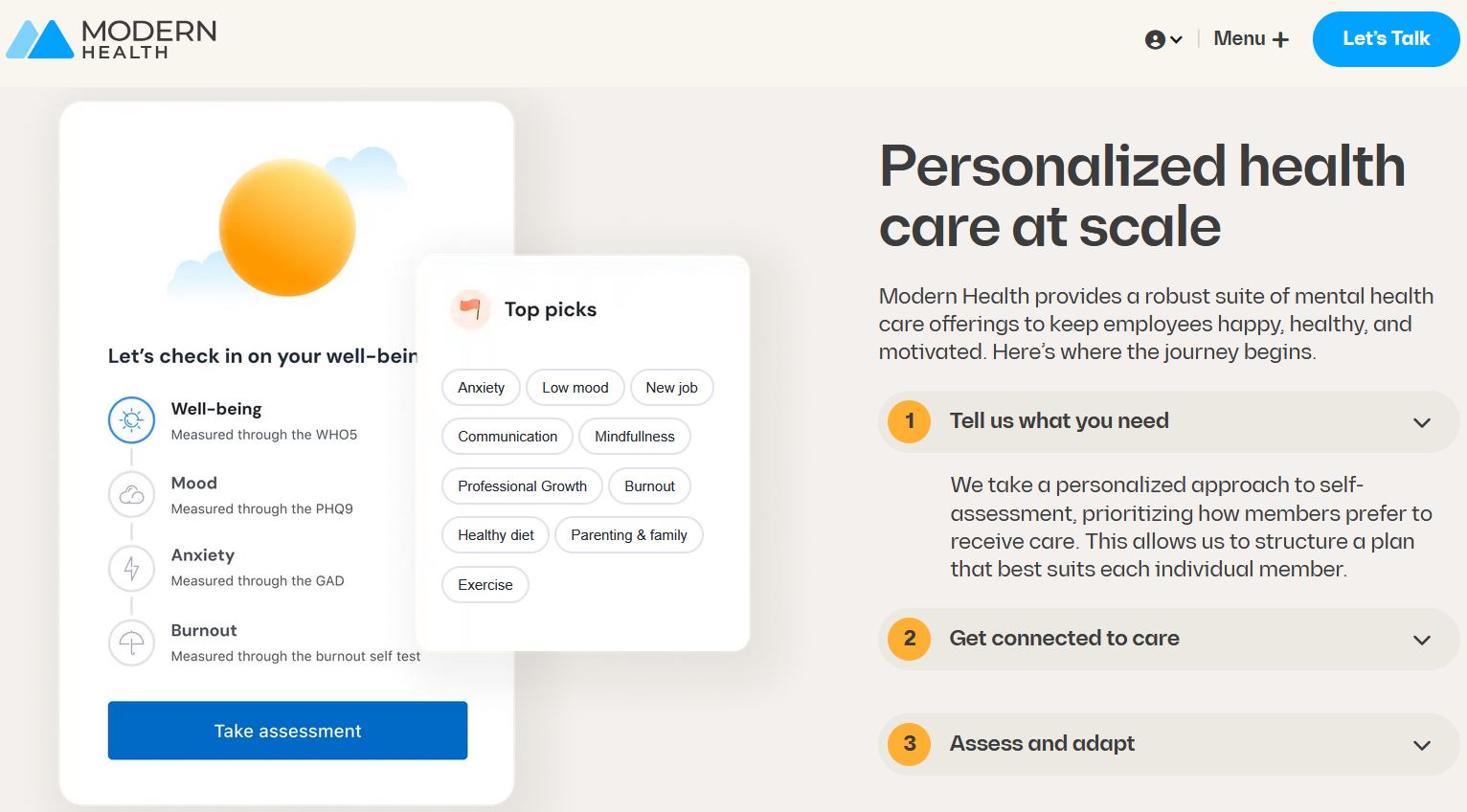 modenr health is a wellness provider for employees that offers global care