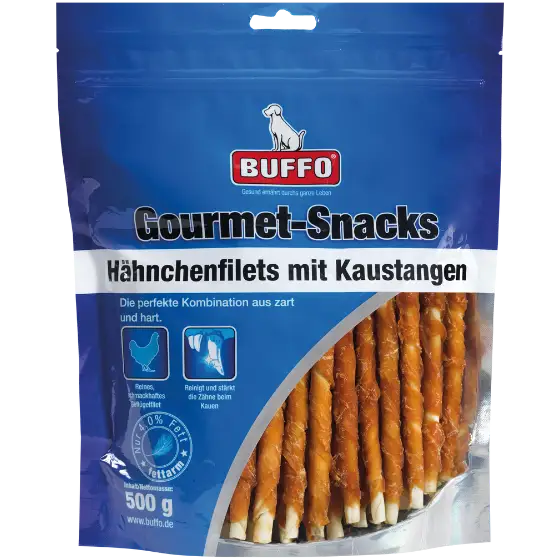 BUFFO Gourmet Snacks Hähnchenfilet Kaustangen 500 g