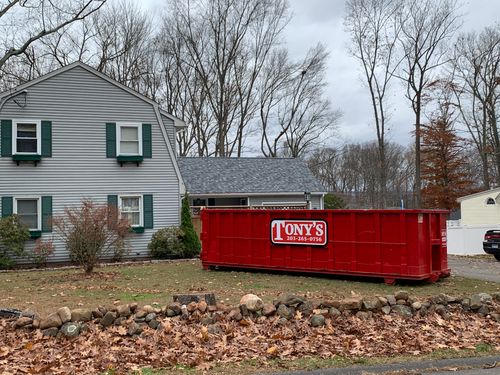 Tony's red Dumpster