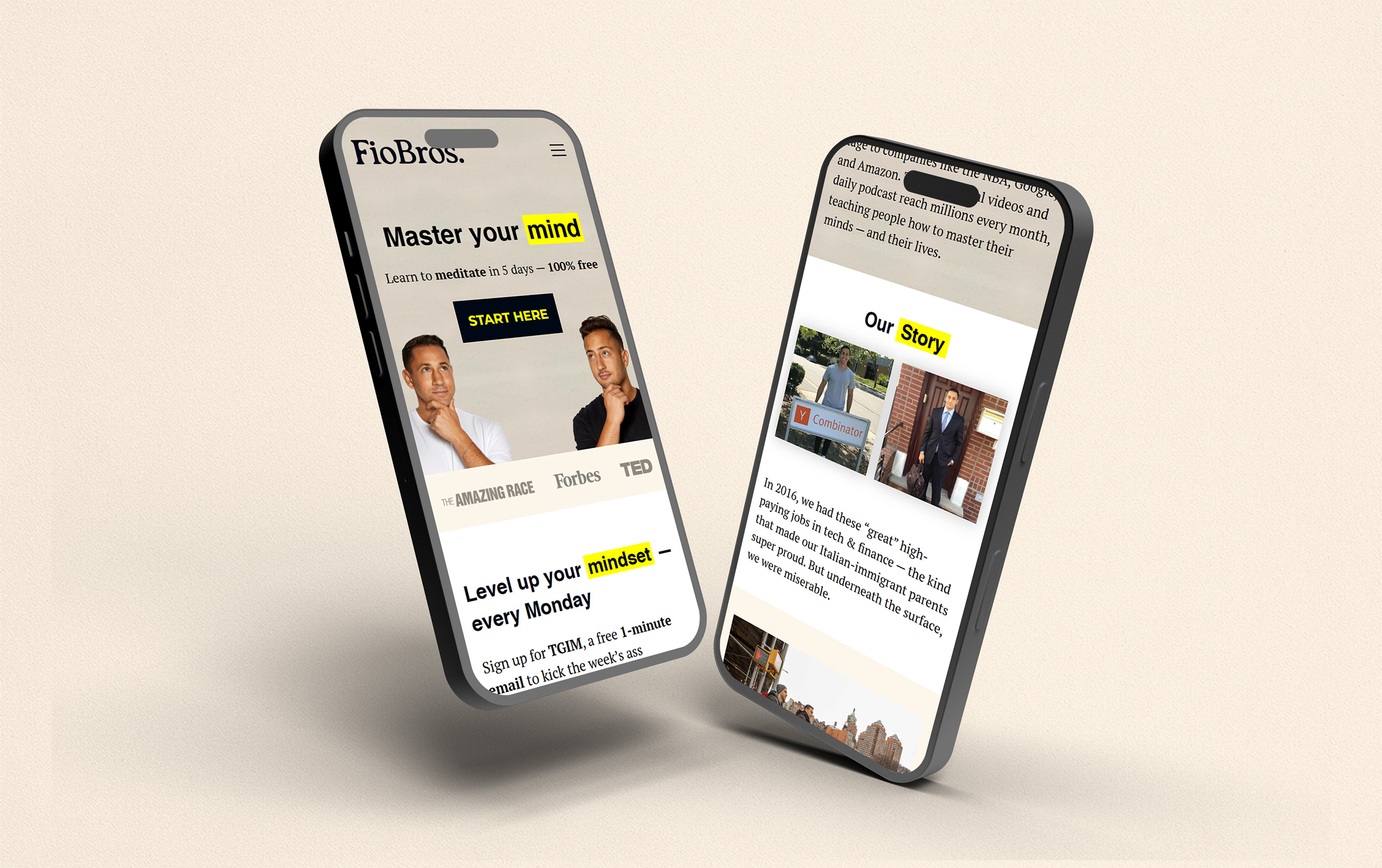 FIO BROS Phone Mockup