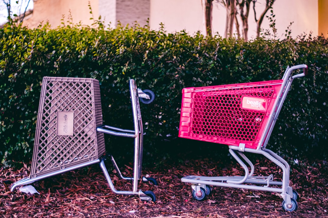A couple of shopping carts sitting next to each other for "The Complete Guide to Setting Up Google Analytics 4 for E-Commerce: Track What Actually Matters for Your Bottom Line"