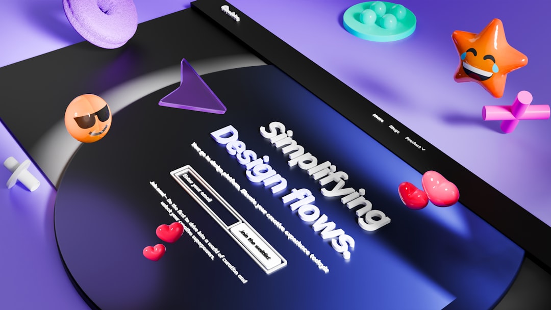 3D abstract shapes and emojis on purple background. for "How to Design Mobile-First Forms That Actually Convert: A Step-by-Step Guide for Small Business Websites"