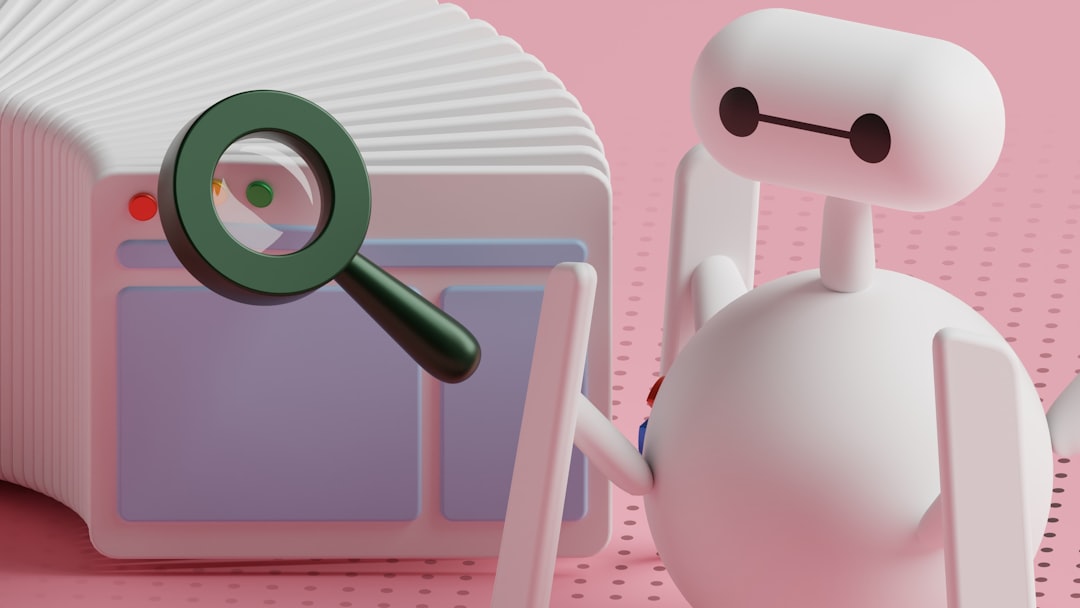 A white robot holding a magnifying glass for How AI-Powered Chatbots Can Reduce Customer Service Costs Without Sacrificing Quality