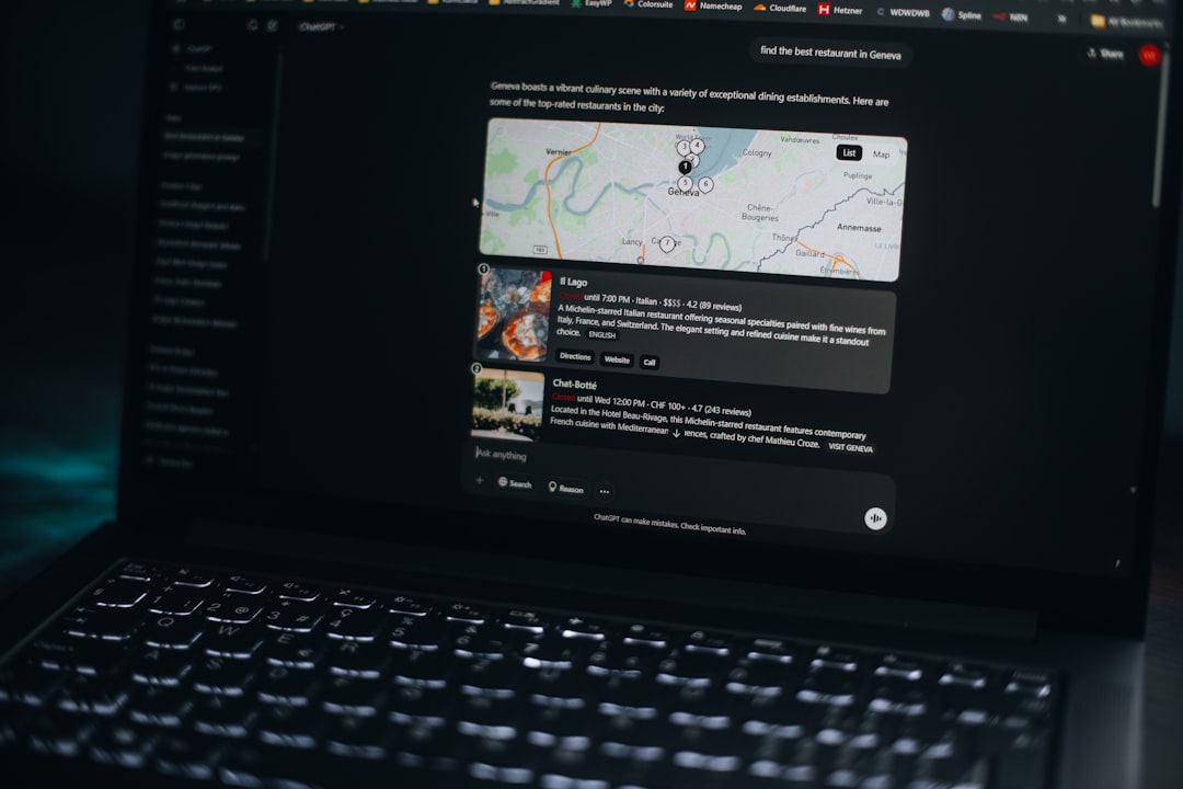 Laptop screen shows a map and related information. for "How to Audit Your Website's Internal Linking Strategy and Boost SEO Rankings"