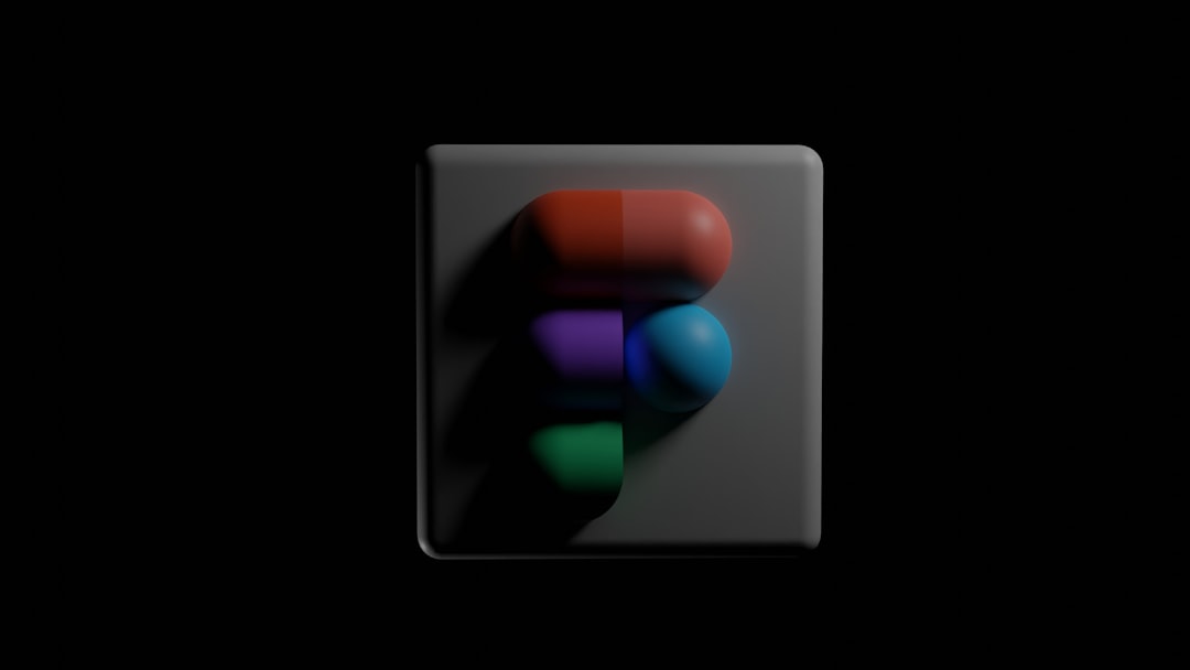 A black background with a red, purple, and green object for "The Complete Guide to Choosing the Right Figma Plan for Your Small Business Website Project"