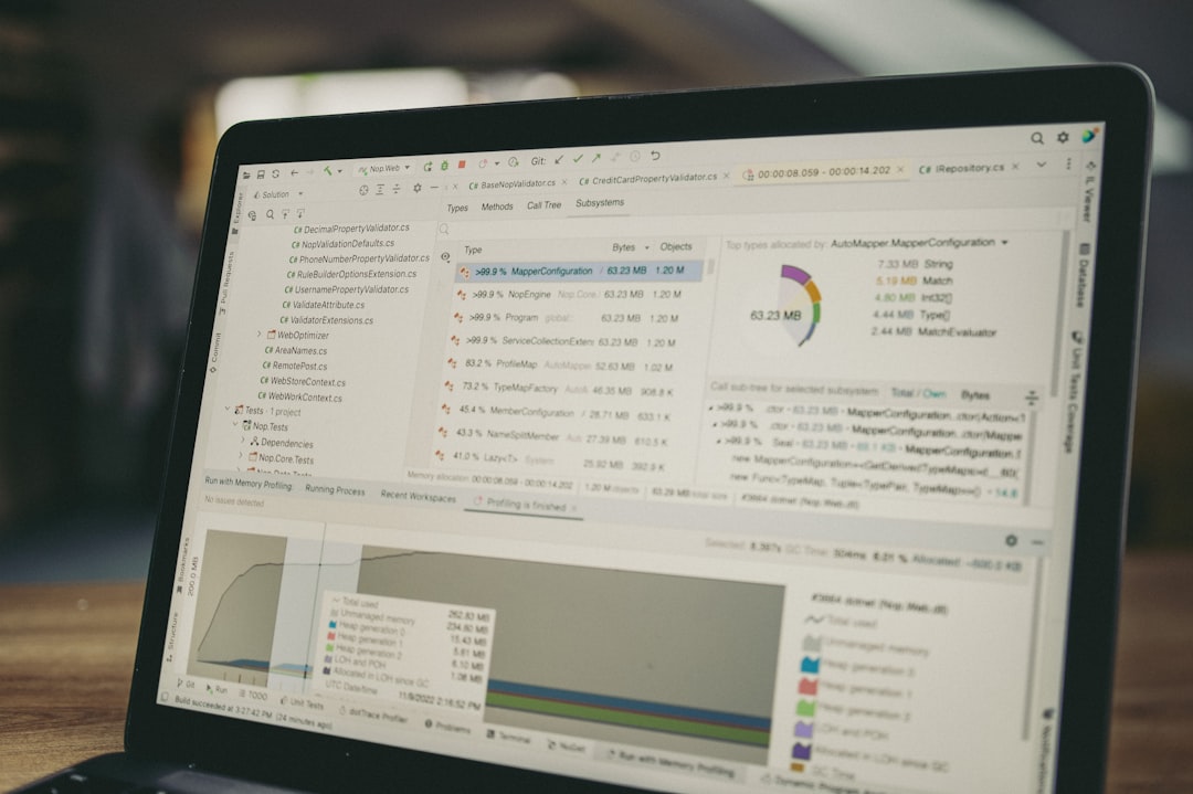 Laptop screen displaying code and data charts for How Schiano Studios Helped a Local Retail Brand Increase Website Conversions by 40% in 90 Days